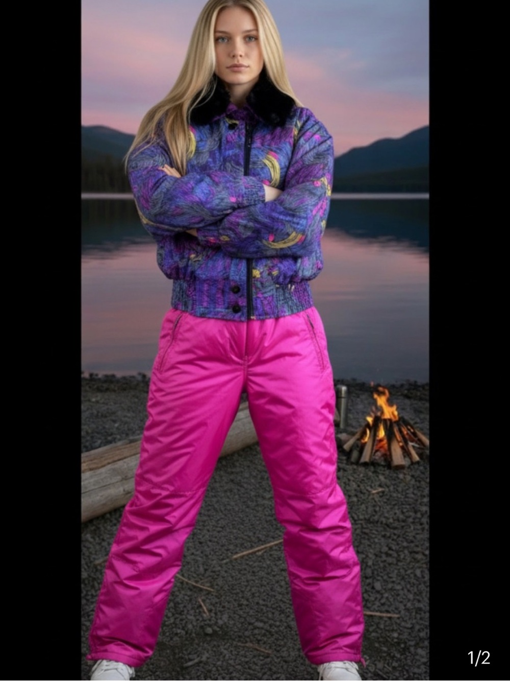 Obermeyer Bright Pink Insulated Ski Pants